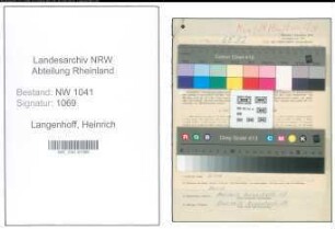 Entnazifizierung Heinrich Langenhoff , geb. 27.01.1908 (Kaufmann)