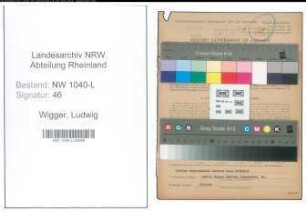 Entnazifizierung Ludwig Wigger , geb. 30.09.1891 (Fabrikant)