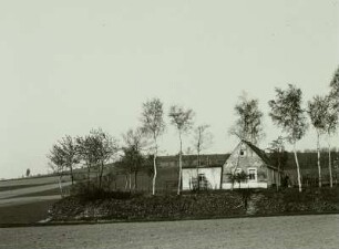 Wolkenstein, Himmelreich-Schacht, Huthaus gegen die Hirschkuppe, Blick nach Nordosten
