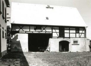 Garnsdorf, Hauptstraße 104. Bauernhof (um 1850). Pferdestall