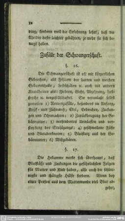 Zufälle der Schwangerschaft