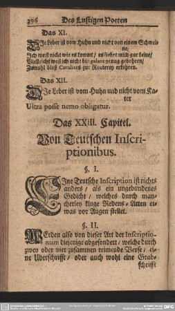 Das XXIII. Capitel, Von Teutschen Inscriptionibus