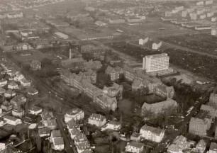 Luftbildaufnahmen von Karlsruhe. Weststadt - Städtisches Krankenhaus