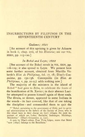 Insurrections by Filipinos in the seventeenth century