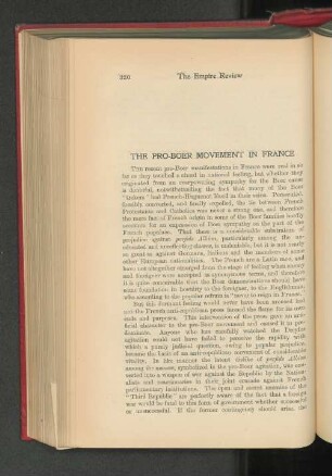 The Pro-Boer Movement in France.