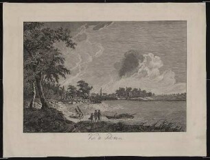 Blick von Glienicke über den Jungfernsee und die Glienicker Brücke auf Potsdam