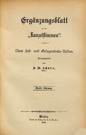 Neue Fest- und Gelegenheitsreden. 9. 1887