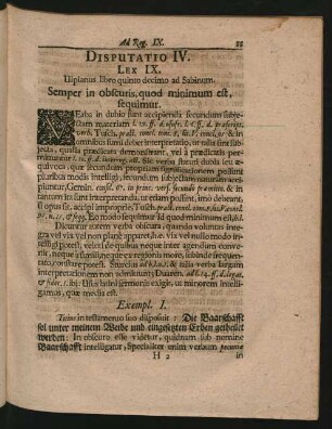 Disputatio IV. Lex IX. - X.