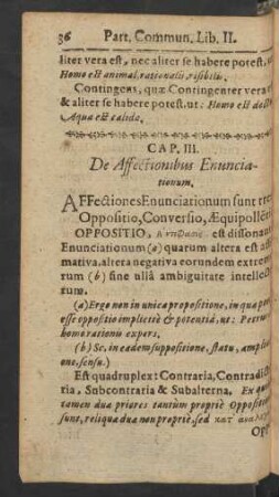 Cap. III. De Affectionibus Enunciationum.