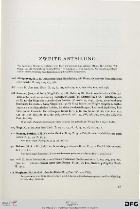 Zweite Abteilung (Nr. 406-488)