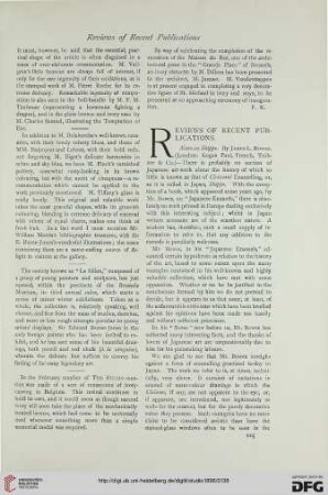 Reviews of recent publications