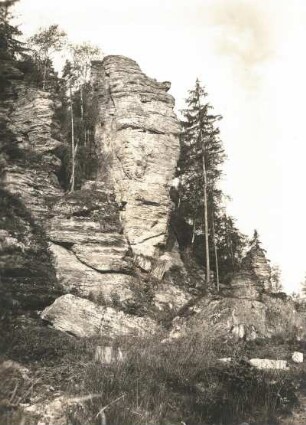 Sächsische Schweiz. Bielatal. Partie an der Bennohöhle