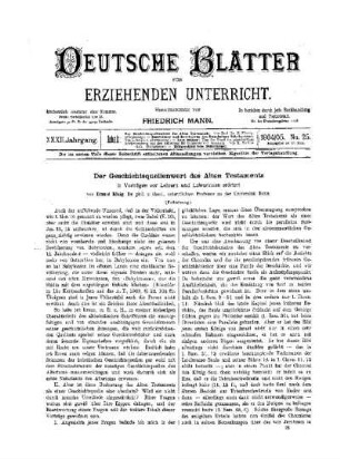 Der Geschichtsquellenwert des Alten Testaments : in Vorträgen vor Lehrern und Lehrerinnen erörtert ; (Fortsetzung)