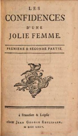 Les Confidences D'Une Jolie Femme, 1/2