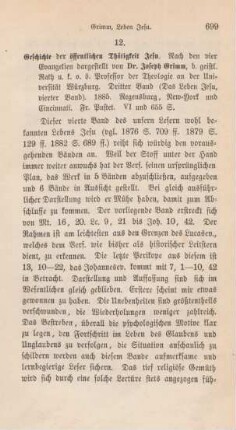 699-702 [Rezension] Grimm, Joseph, Geschichte der öffentlichen Thätigkeit Jesu