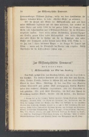 Zur Missionsgeschichte Pommerns