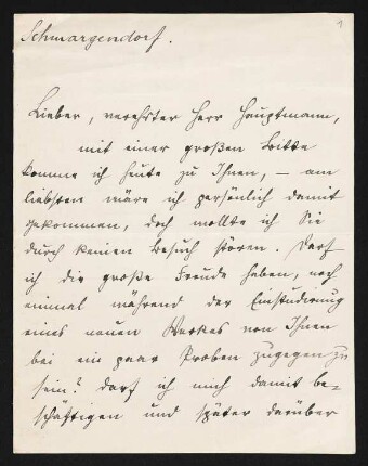 Brief von Lou Andreas-Salomé an Gerhart Hauptmann