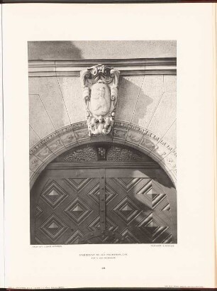 Standesamt an der Fischerbrücke, Berlin: Detail Portal der Feuerwehr (aus: Neubauten der Stadt Berlin, Bd. I, 1902)