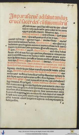 In parascevem ad salutandum crucem