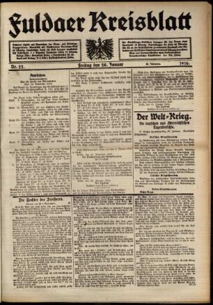 Ausgabe vom Freitag, den 28. Januar 1916.