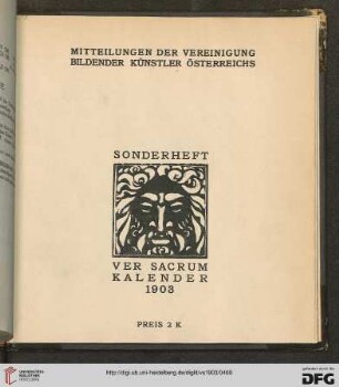 Sonderheft Kalender 1903