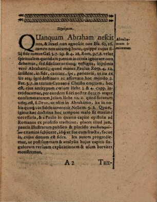 Explicatio Capitis Quarti Epistolae ad Romanos, in quo agitur De Justificatione Hominis Coram Deo