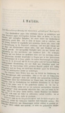 359[361]-367[369] Zur Charakterzeichnungen der modernen "gläubigen" Apologetik