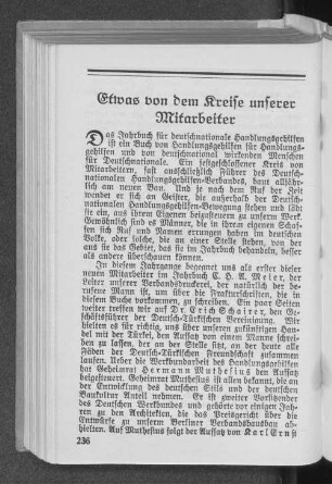 Etwas von dem Kreise unserer Mitarbeiter.