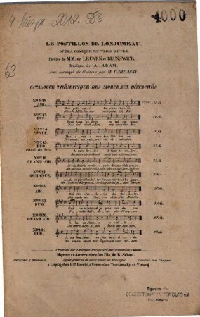 Le postillon de Lonjumeau : opéra comique en trois actes, 212. Air : No. 2 ; "Mon petit mari"