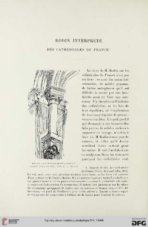 4. Pér. 11.1914: Rodin interprète des cathédrales de France