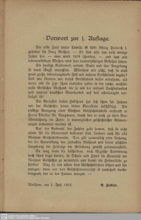 Meißner Geschichtszahlen