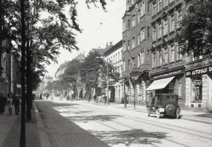 Zwickau, Bahnhofstraße : Zwickau. Bahnhofstraße. Blick nach Osten gegen Georgenplatz