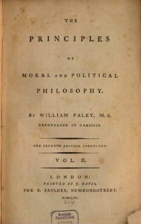 The Principles Of Moral And Political Philosophy. 2