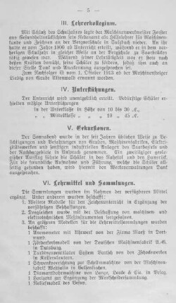 III. Lehrerkollegium