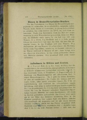 Blasen in Bromsilbergelatine-Drucken