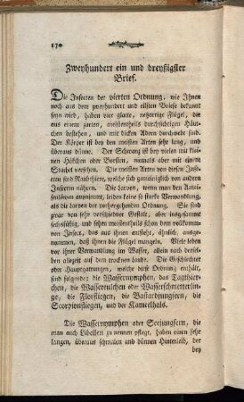 Zweyhundert ein und dreyßigster Brief. - Zweyhundert und vierzigster Brief.