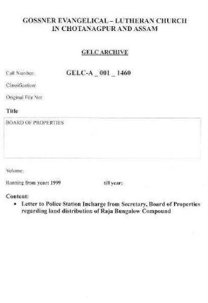 BOARD OF PROPERTIES
