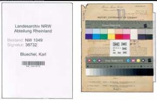 Entnazifizierung Karl Bluechel , geb. 09.03.1894 (Kaufmaennischer Angestellter)