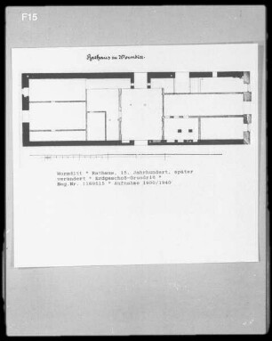 Wormditt, Rathaus, Grundriß EG