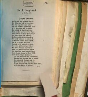 In Altengland : am 15. März 1871