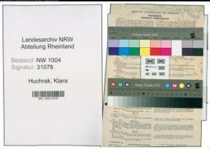 Entnazifizierung Klara Huchrak , geb. 10.06.1903 ()