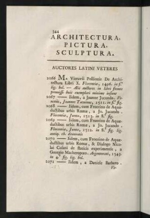 344-353, Architectura, Pictura, Sculptura