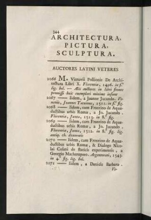 344-353, Architectura, Pictura, Sculptura