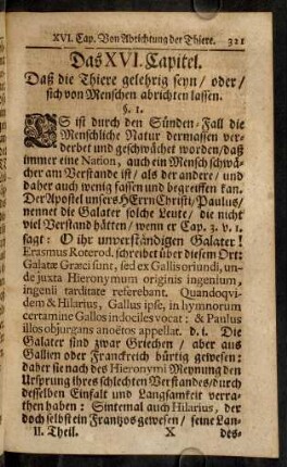 321-334, Das XVI. Capitel.
