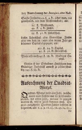 Ausrechnung der Quadrat-Wurzel. - Ausrechnung der Cubic-Wurzel.