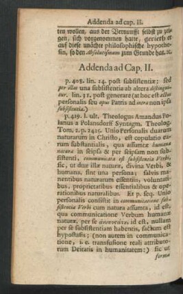 Addenda ad Cap. II.