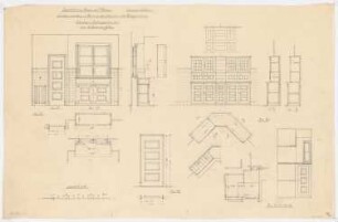 Landhaus Dr. Ruge, Nardevitz: Innenansichten und Details der Küche und Speisekammer 1:20