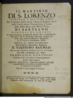Il martirio di S. Lorenzo