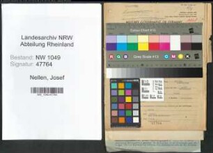 Entnazifizierung Josef Nellen , geb. 11.04.1898 (Kaufmaennischer Angestellter)