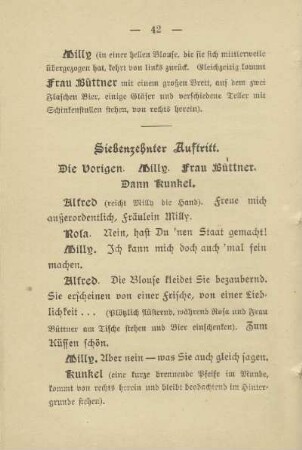 Siebenzehnter Auftritt